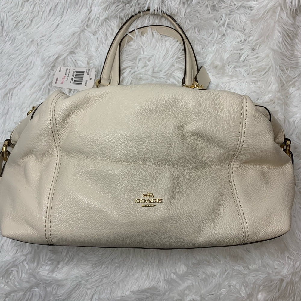 COACH LENOX SATCHEL IN PEBBLE LEATHER